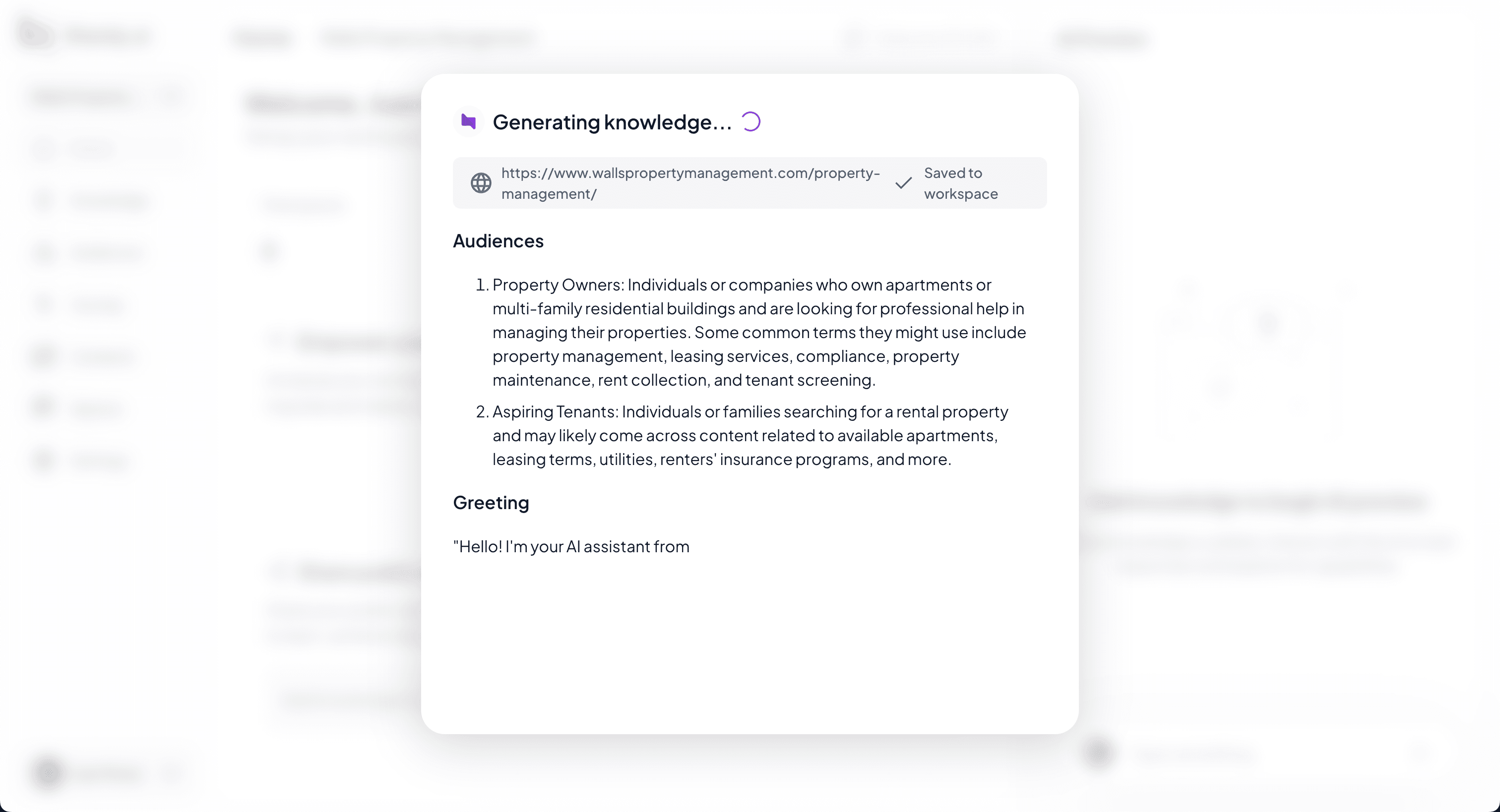 Generate information to provision into Sharely.ai